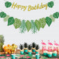 Hawaiian Party Happy Birthday Banner - Hawaiian Party Decoration, Birthday Banner for Luau Party Supplies, and Tropical Party Palm Leaf Decorations