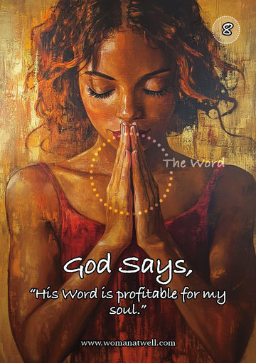 THE WOMAN AT THE WELL My True Identity in Christ - 52 Scripture Affirmation Cards | Keepsake Box + Wooden Stand | Christian Gifts for Women | Identity