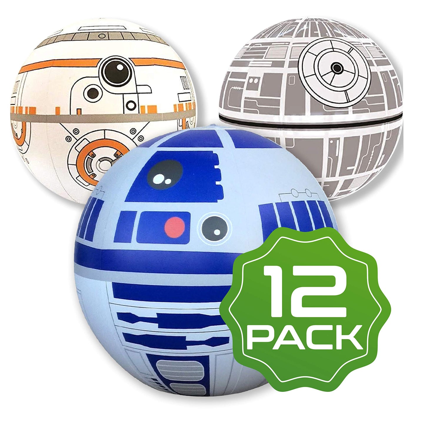 nacnic Large Play Balls Set of 12 - Fun Indoor and Outdoor Gift - Can Use for Play/Room Decor/Party Decor/Pool Inflatable Water Toys…