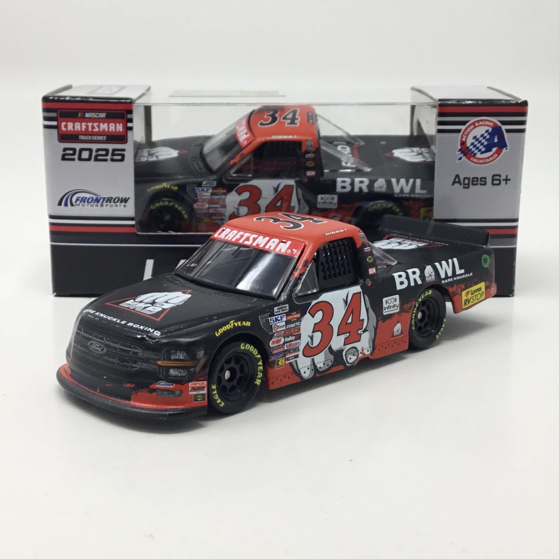 Layne Riggs 2025 Bare Knuckle Boxing Pocono Truck Series Race Win 1:64 Diecast