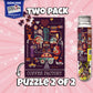 MicroPuzzles “Coffee & Donuts” Mini Jigsaw Puzzle 2-Pack - 150-Piece Café Treat Pocket 4×6 in Puzzle Gift | Made in USA | Small Business