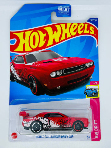 Hot Wheels - Dodge Challenger Drift CAR - RED - HW Drift 3/5 - 207/250 - Ships in a Box / Bubble Wrapped