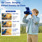 Kids Binoculars with Night Vision, STEM Outdoor Toy for Year Old 4-12 Boys Girls, 10X Optical Zoom 2.4" IPS Screen Digital Binoculars, Birthday Gift