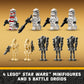 LEGO Star Wars Clone Trooper & Battle Droid Battle Pack Set for Kids, Buildable Toy Speeder Bike Vehicle, Tri-Droid and Defensive Post, Collectible,