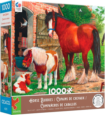 Ceaco - Horse Buddies - 1000 Piece Jigsaw Puzzle for Adults