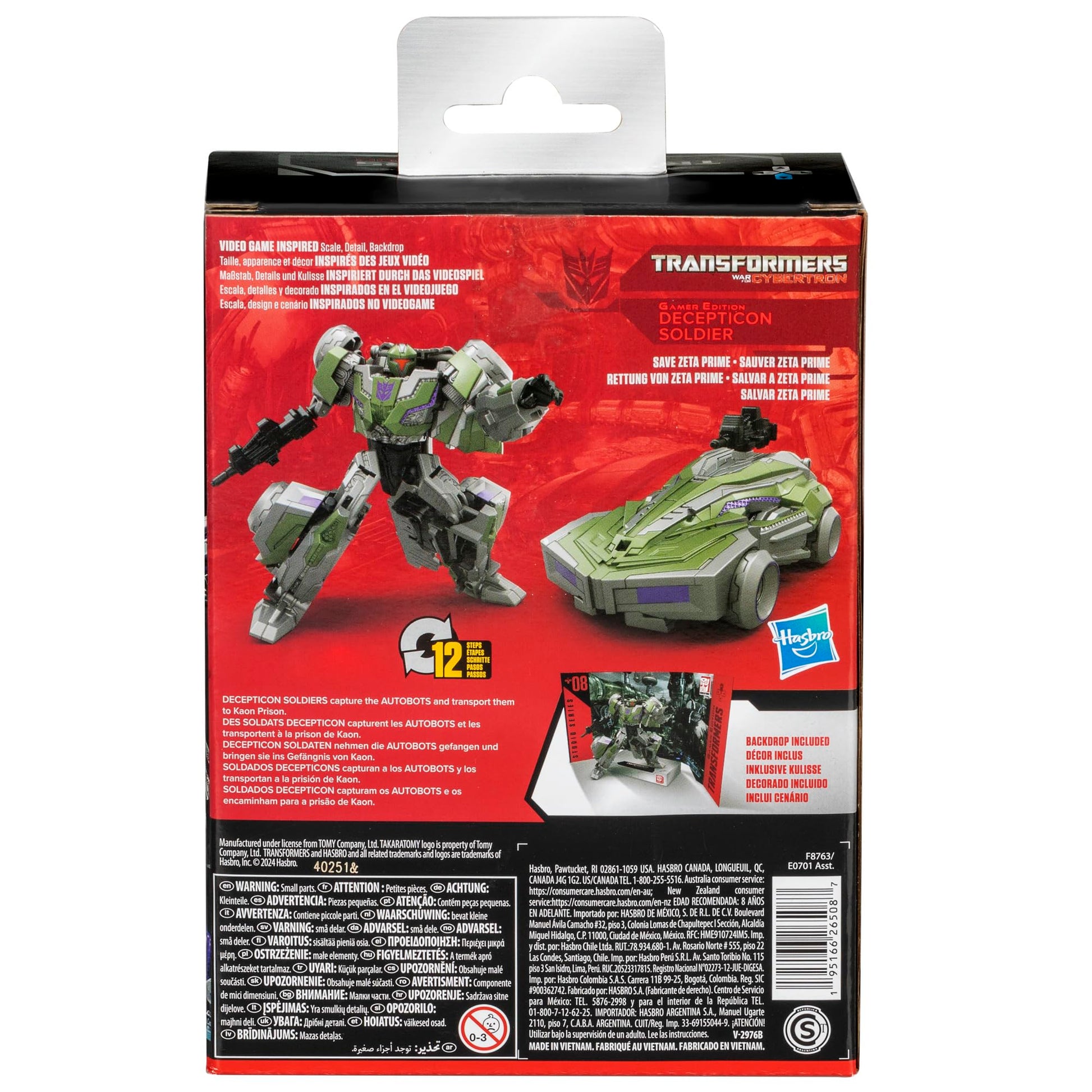 Transformers Toys Studio Series Deluxe War for Cybertron 08 Gamer Edition Decepticon Soldier, 4.5-inch Converting Action Figure, 8+