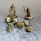 Metal Dice Polyhedral Set of 7 die (7) Antique Gold