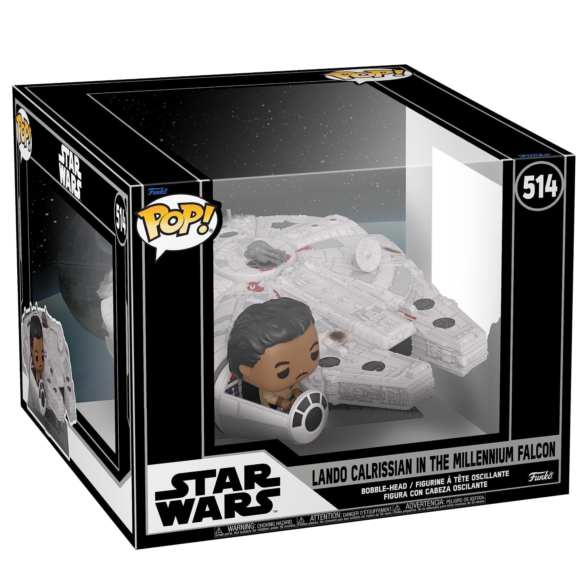 Funko Pop! Ride Super Deluxe: Star Wars - Lando Calrissian in The Millenium Falcon (Shared Galactic Convention, Amazon Exclusive)