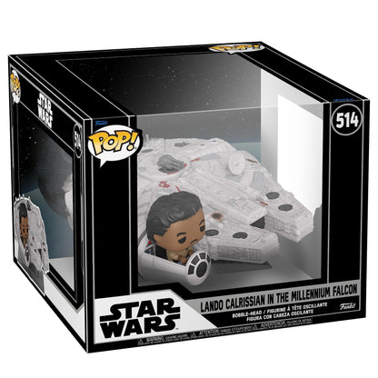 Funko Pop! Ride Super Deluxe: Star Wars - Lando Calrissian in The Millenium Falcon (Shared Galactic Convention, Amazon Exclusive)
