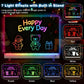 HONGDPENP Rechargeable LED Drawing Board, Light Up Doodle Pad with 7 Colors & 3 Modes, 7 Neon Markers & Stylus, Dry Erase Glow Sketch Tablet