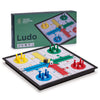 Magnetic Ludo Travel Game Set - 9.8" Folding Board for Classic Portable Strategy Play - Yellow Mountain Imports