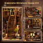 3DVASE Book Nooks for Adults, DIY Miniature Dollhouse Book Nook Kit, Model Kits Craft Kits for Adults, 3D Wooden Puzzle Book Nook Craft Bookshelf