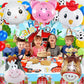 XLENGO 5 PCS Farm Animal Balloons, Cow Donkey Sheep Pig Chicken Foil Mylar Balloon for Baby Shower Farm Birthday Party Decorations Supplies