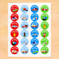 Heroes Personalized Round Waterproof Labels By Olive Kids