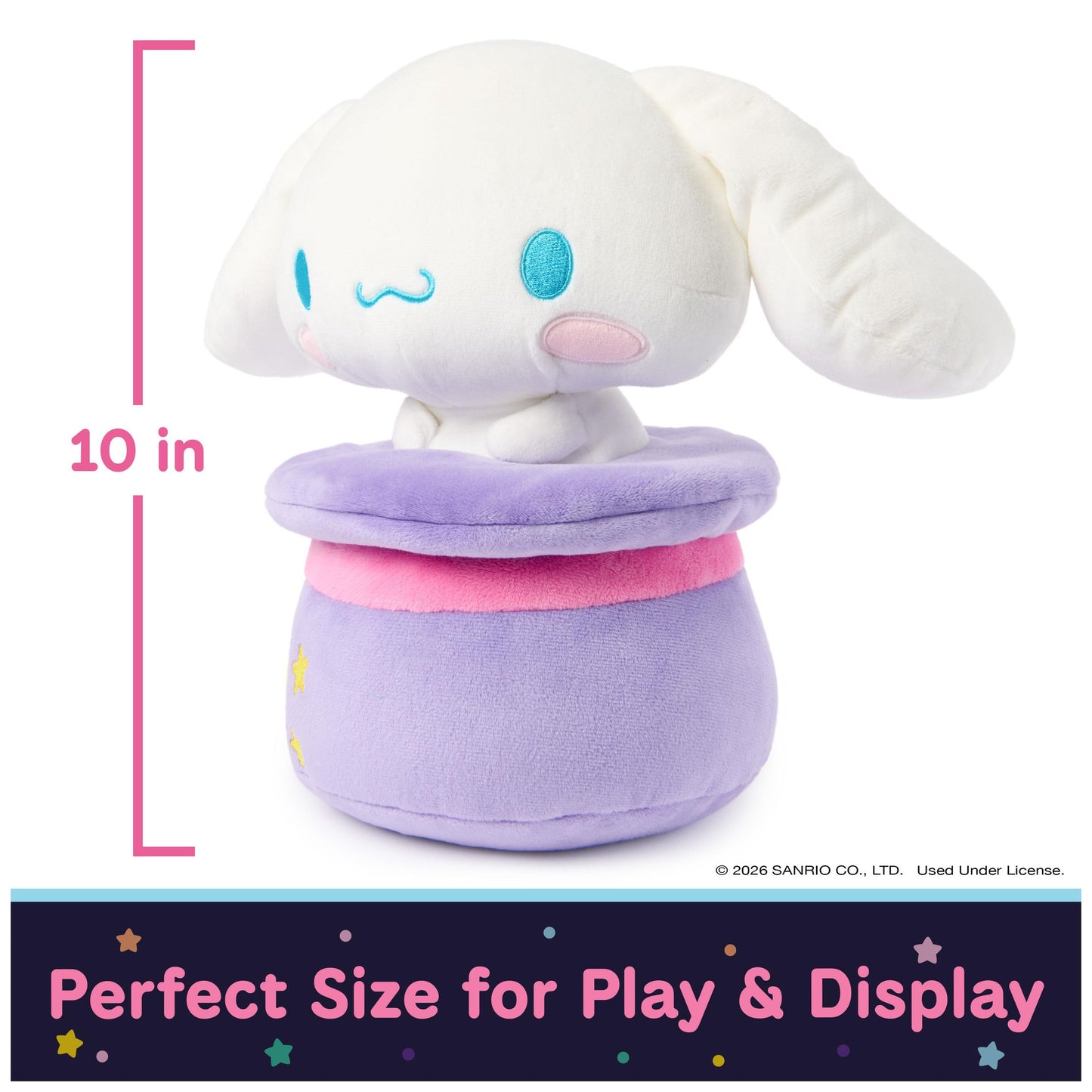 GUND Sanrio Cinnamoroll in Magic Hat 10-Inch Circus Plush Toy for Ages 1+