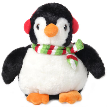 Bearington Mr. Flurry Plush Penguin Stuffed Animal, 10 Inch Christmas Penguin Plush, Ideal Christmas Stuffed Animal Gift for Toddlers, Kids & Teens