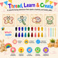 Montessori Wooden Lacing Toys for Toddlers and Kids Ages 2-4 5-7, Sewing Kit Fine Motor Skill Busy Board, Education Sensory Preschool Toy for 1 2 3 4