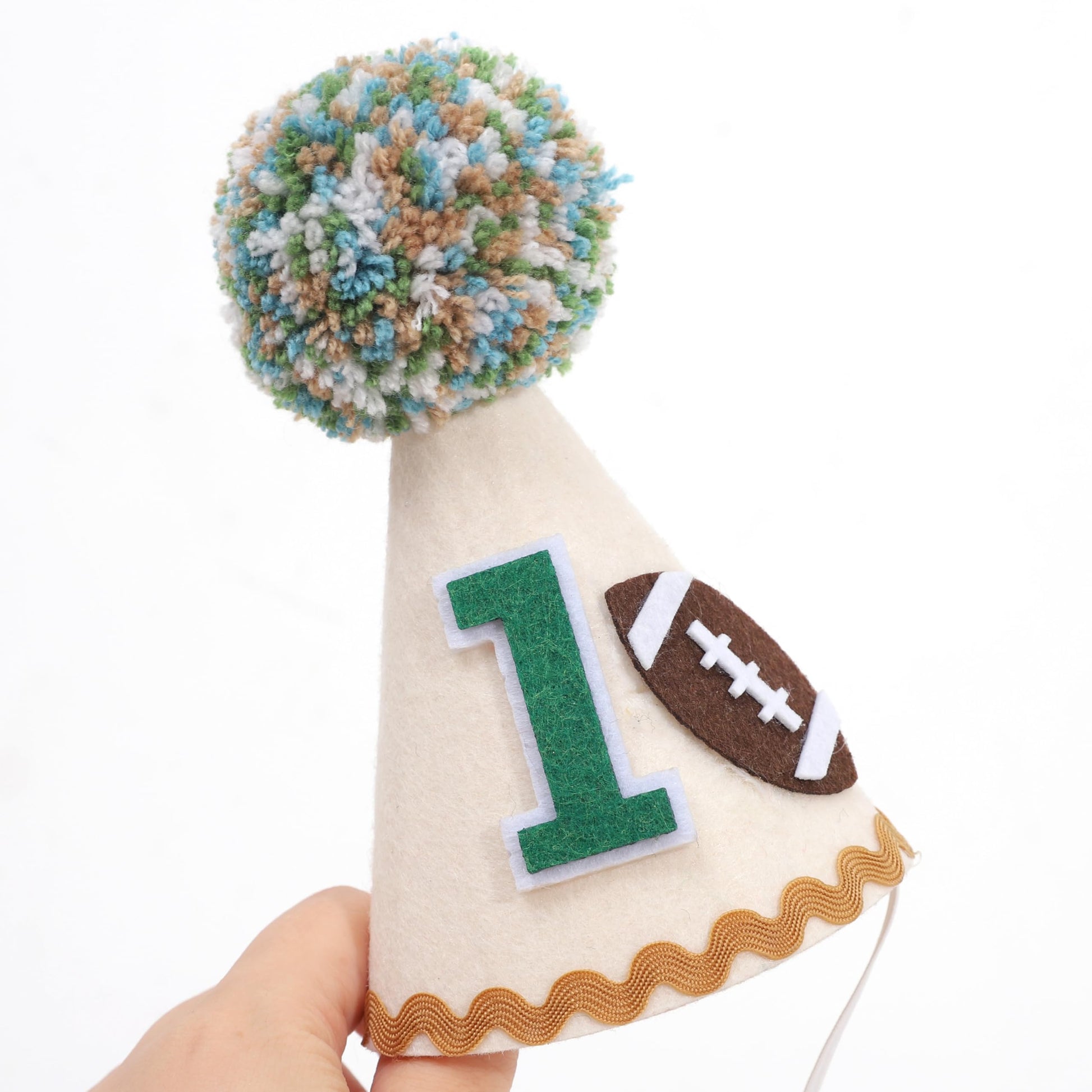 1st Birthday Football Party Hat,Boy First Birthday Decor,Football 1st Crown