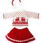American Fashion World White Reindeer Skirt Set for 18-Inch Dolls | Premium Quality & Trendy Design | Dolls Clothes for Popular Brands