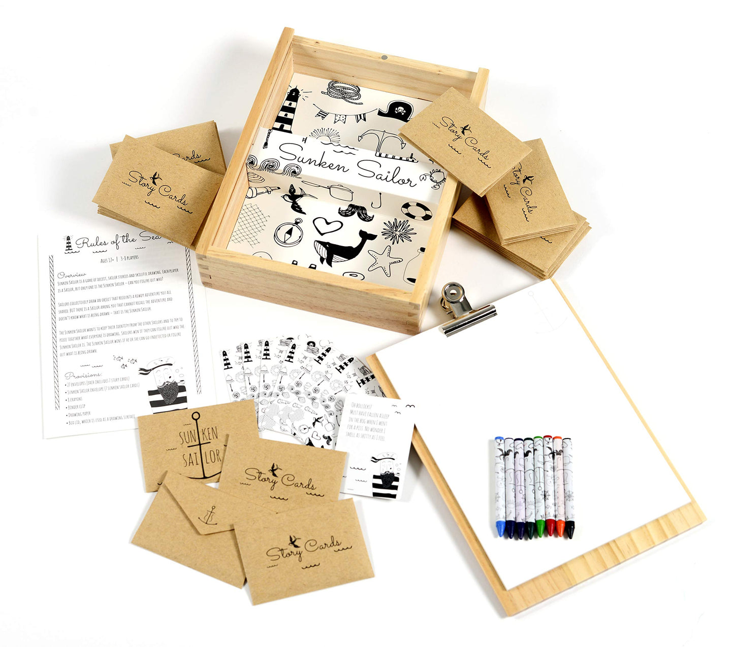 Buffalo Games - Sunken Sailor The Adult Party Game of Drawing and Deceit