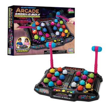 Game Zone Smash-A-Mole - Electronic Arcade Game with Lights & Sounds - 4 Game Modes - Ages 6+