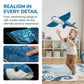 Frankiezhou Home Realistic Flying Fish Stuffed Animals - Simulation 18.5" Blue Lifelike Flying Fish Plush Toy, Super Soft Sea Creatures Model Plush