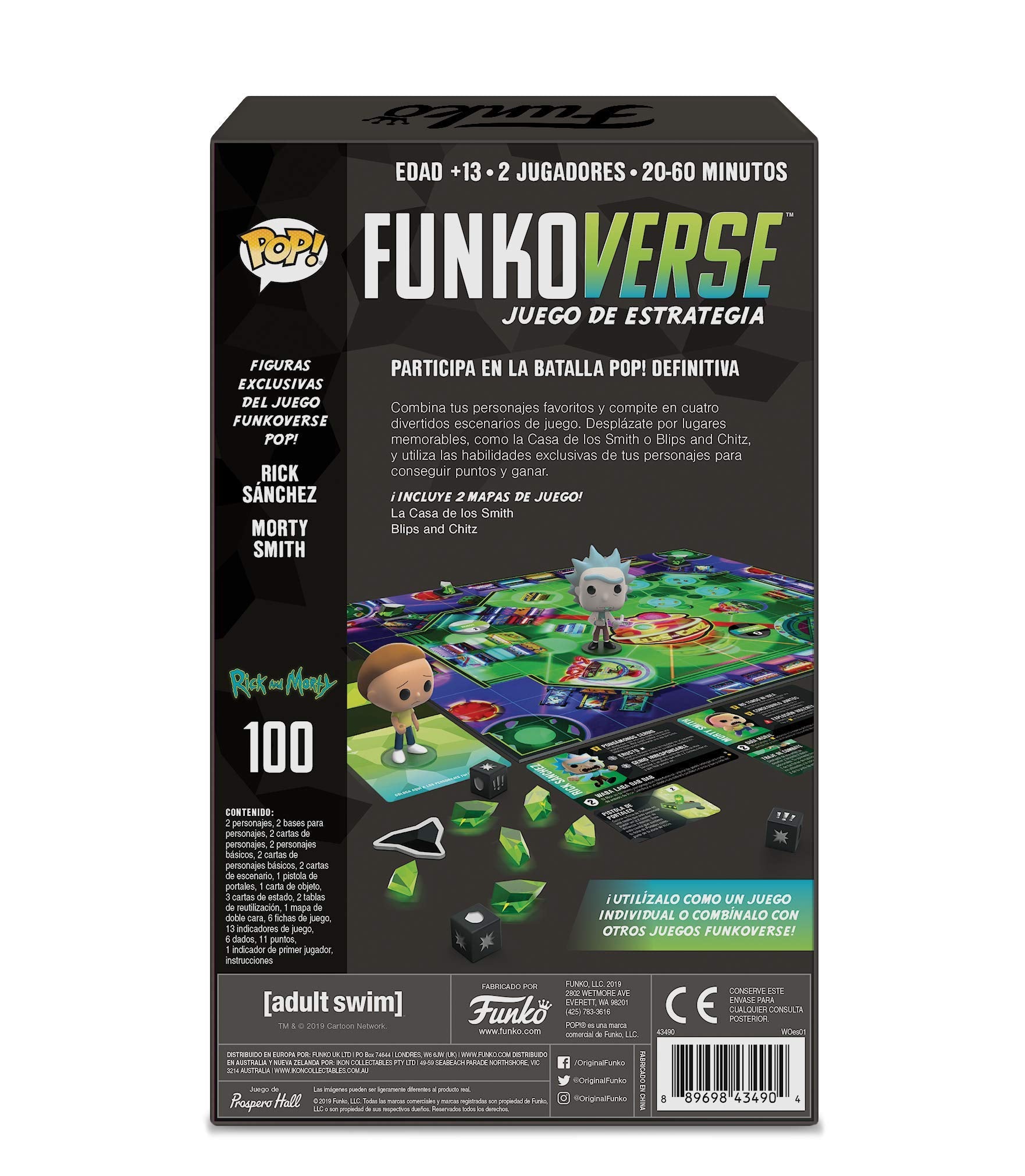 Funko Pop! Funkoverse Strategy Game: Rick & Morty 100 - Expandalone in Spanish