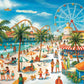 Boardwalk Seaside Carnival 500 Piece Jigsaw Puzzle Beach Summer Fun Puzzles with Premium Box, Gift for Adults and Family 16"x20"