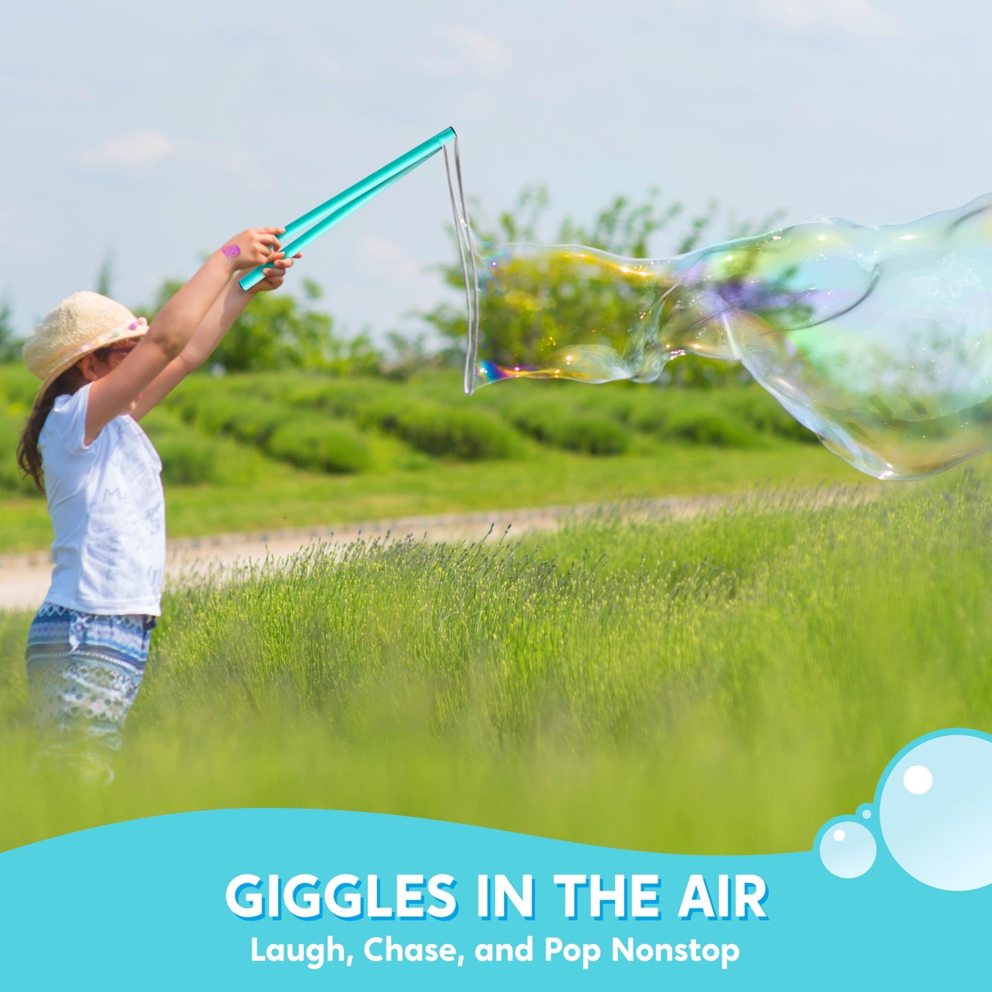 JOYIN Giant Bubble Solution (Up to 4.5 Gallons), 6 Pouches Concentrated Solution Refill for Bubble Machine, Wands, Blower, Easter, Outdoors Activity