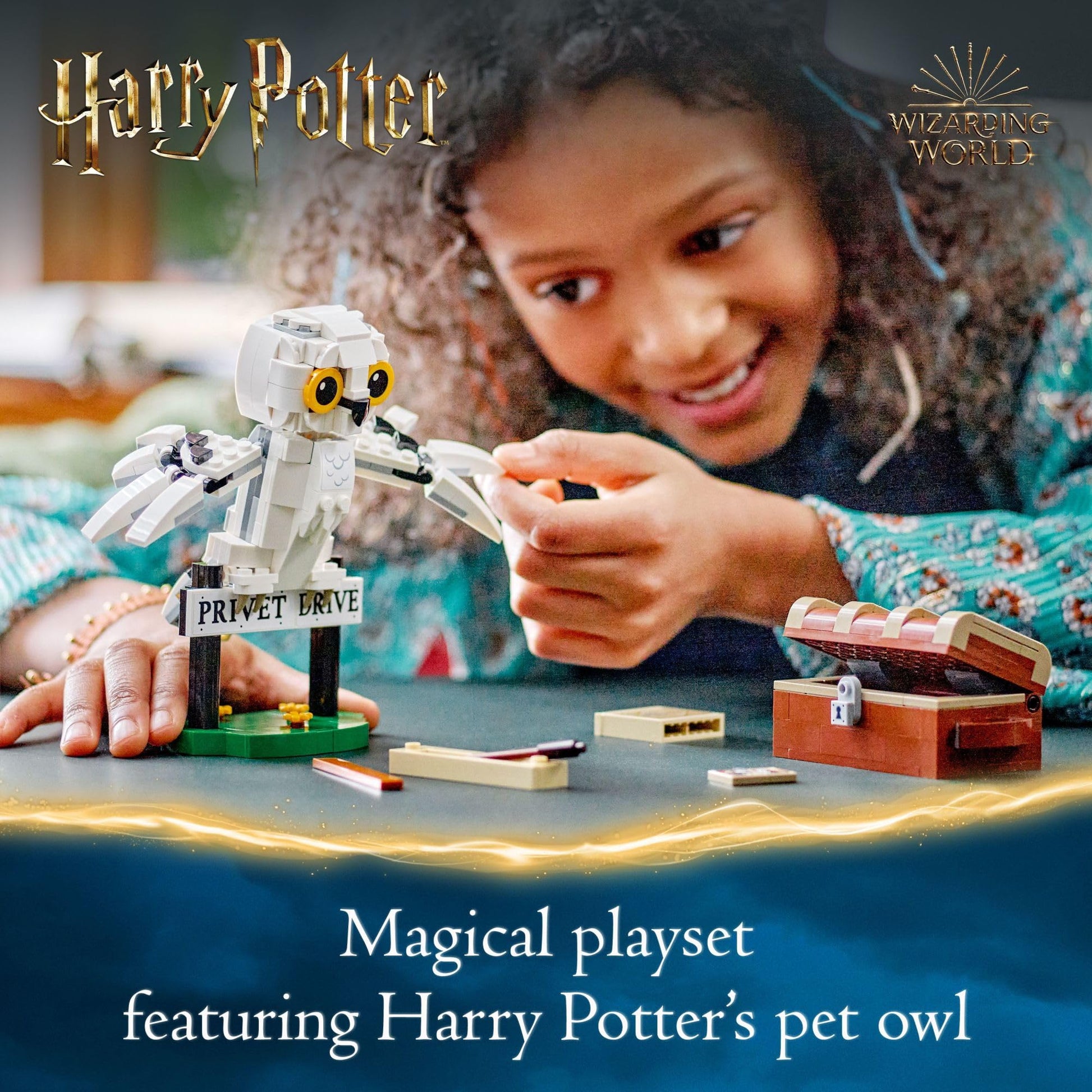 LEGO Harry Potter Hedwig at 4 Privet Drive, Buildable Fantasy Toy with a Harry Potter Owl Figure, Harry Potter Toy for Independent Play, Harry Potter