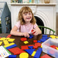 Kids First Math: Attribute Blocks Math Kit with Activity Cards | Develop Skills in Logical Thinking, Classifying, Comparing | Visual Hands-on Math