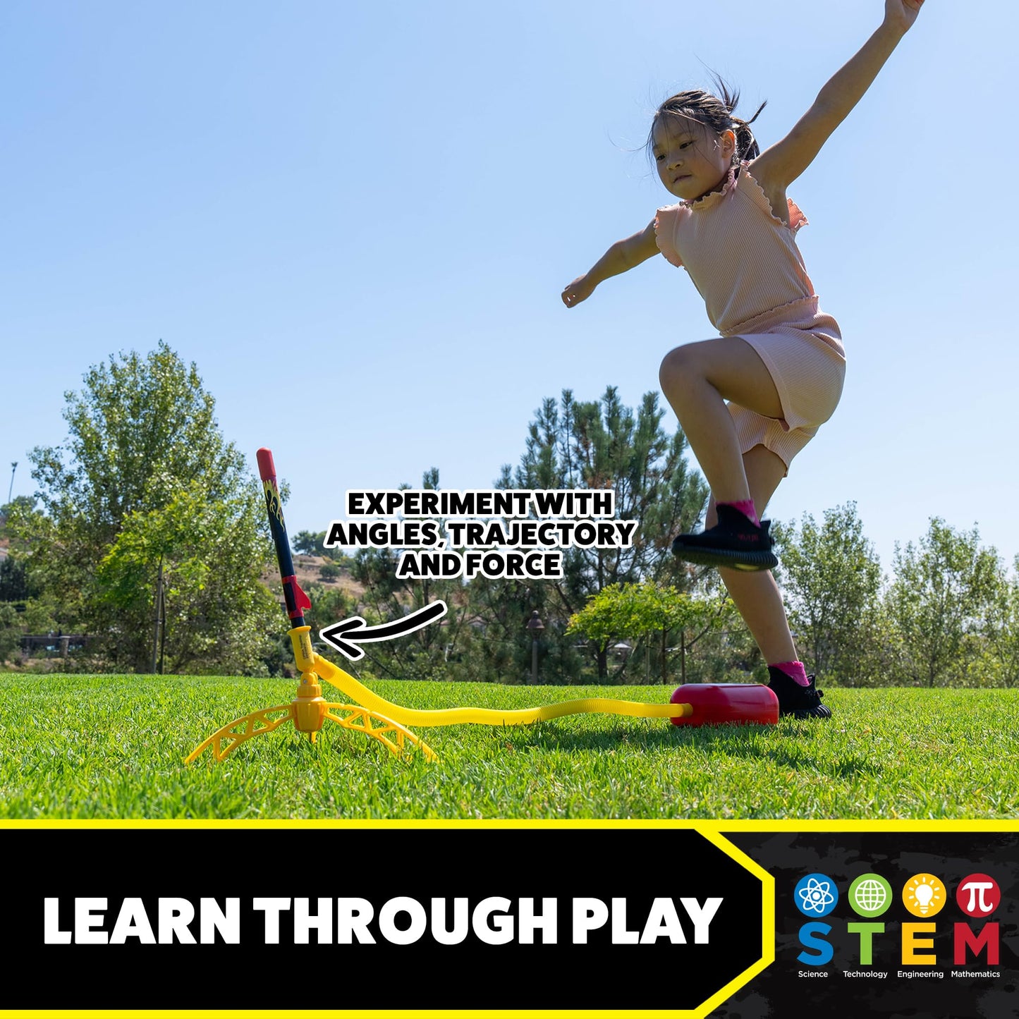Stomp Rocket X-Treme, Highest Performing Launcher for Kids, 6 Rockets
