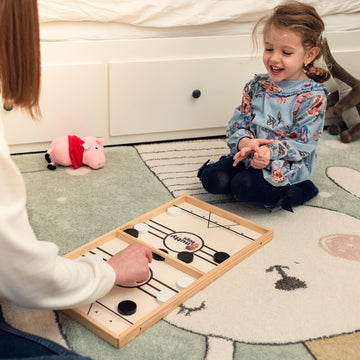Nutty Toys Sling Puck Family Game XL - Fast & Rapid Tabletop Table Battle, Top Xmas Gift 2026, Unique Kids & Adults Christmas Stocking Stuffer Idea