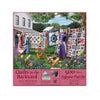 SUNSOUT INC - Quilts in the Backyard - 500 pc Jigsaw Puzzle by Artist: Sharon Steele - Finished Size 18" x 24" - MPN# 42077