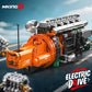 Mould King Heavy Truck Engine with Transmission, Engine Model Kit that Runs, Engines Building Blocks Set for Adults with Battery and Motor, STEM Toy