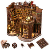 3DVASE Book Nooks for Adults, DIY Miniature Dollhouse Book Nook Kit, Model Kits Craft Kits for Adults, 3D Wooden Puzzle Book Nook Craft Bookshelf