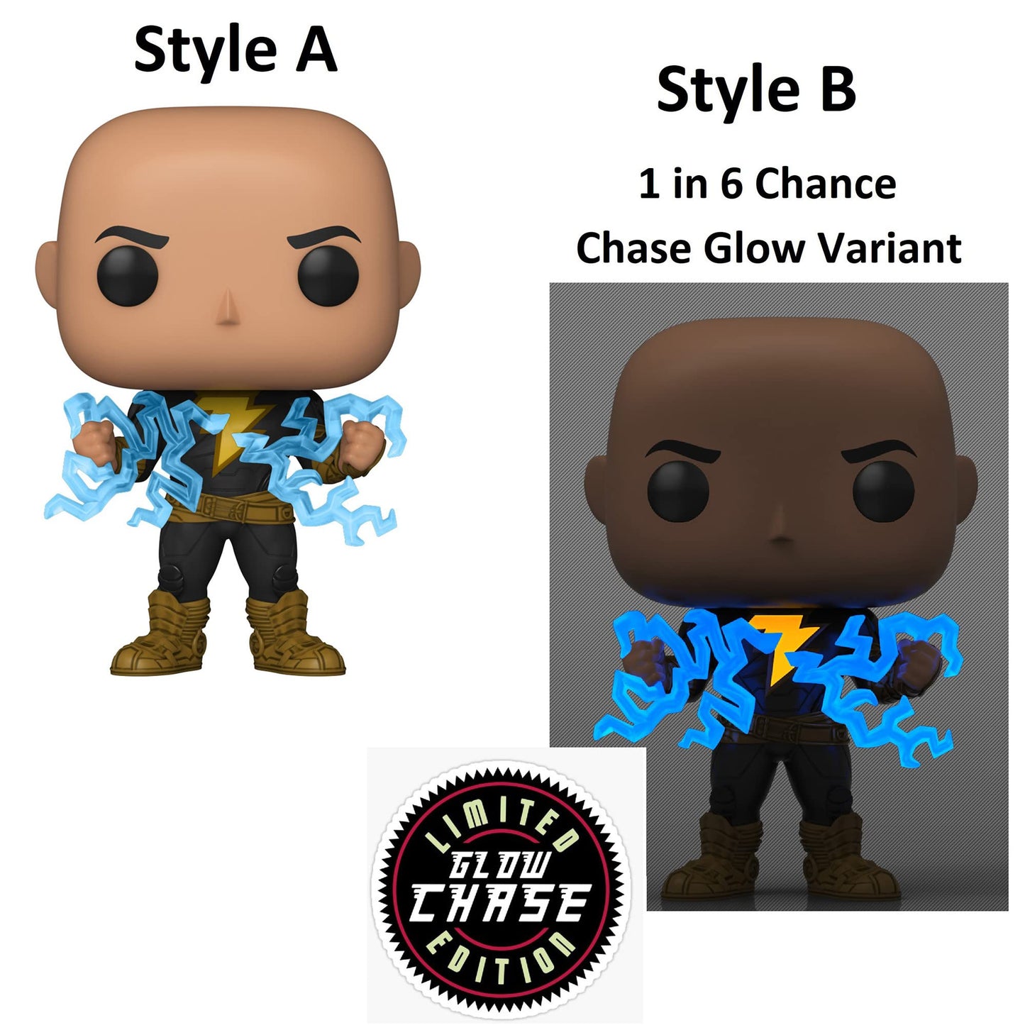 Funko Pop! DC Movies: Black Adam Collectors Set - 4 Figure Set Includes: Black Adam Flying, Doctor Fate, Sabbac & Black Adam Lightning (Possible Chase