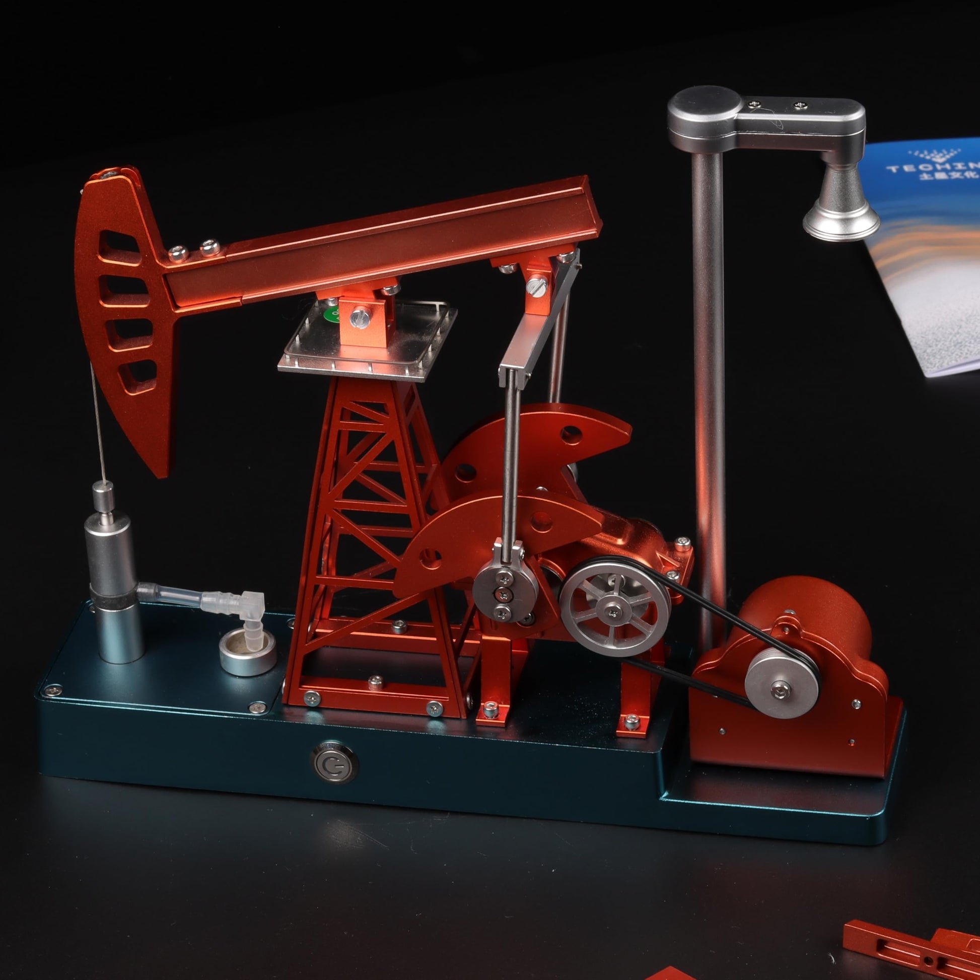 TECHING Pumping Unit Model Kit 219pcs 3D Metal Pumping Unit Model DIY Assembly Model Science Education Gift, orange