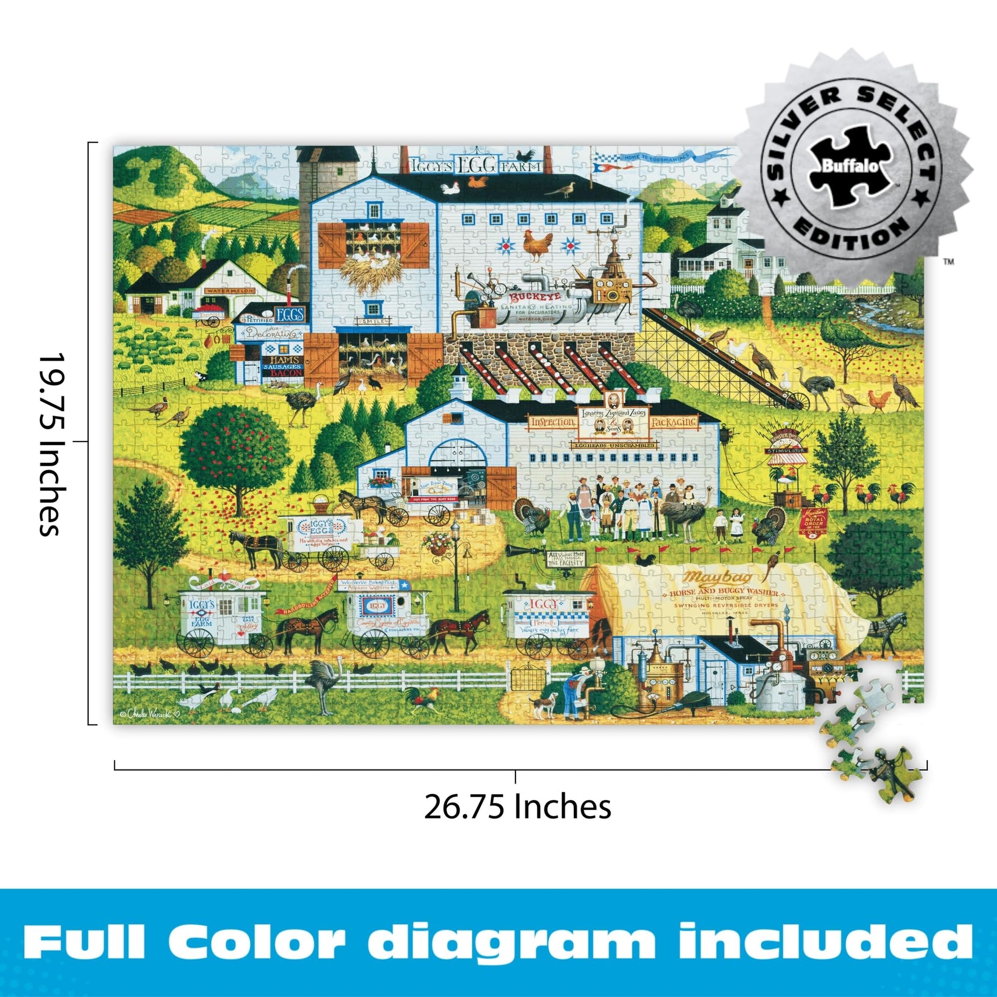 Buffalo Games - Charles Wysocki Sunny Side - 1000 Piece Puzzle for Adults