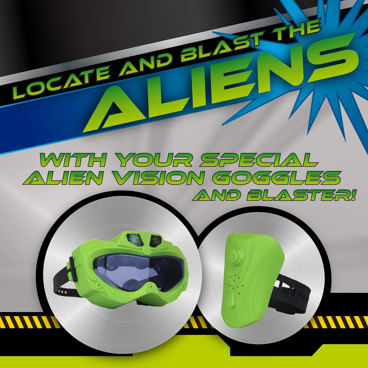 Fotorama Alien Vision Shooting Game, Goggles and Wrist Blaster Toy