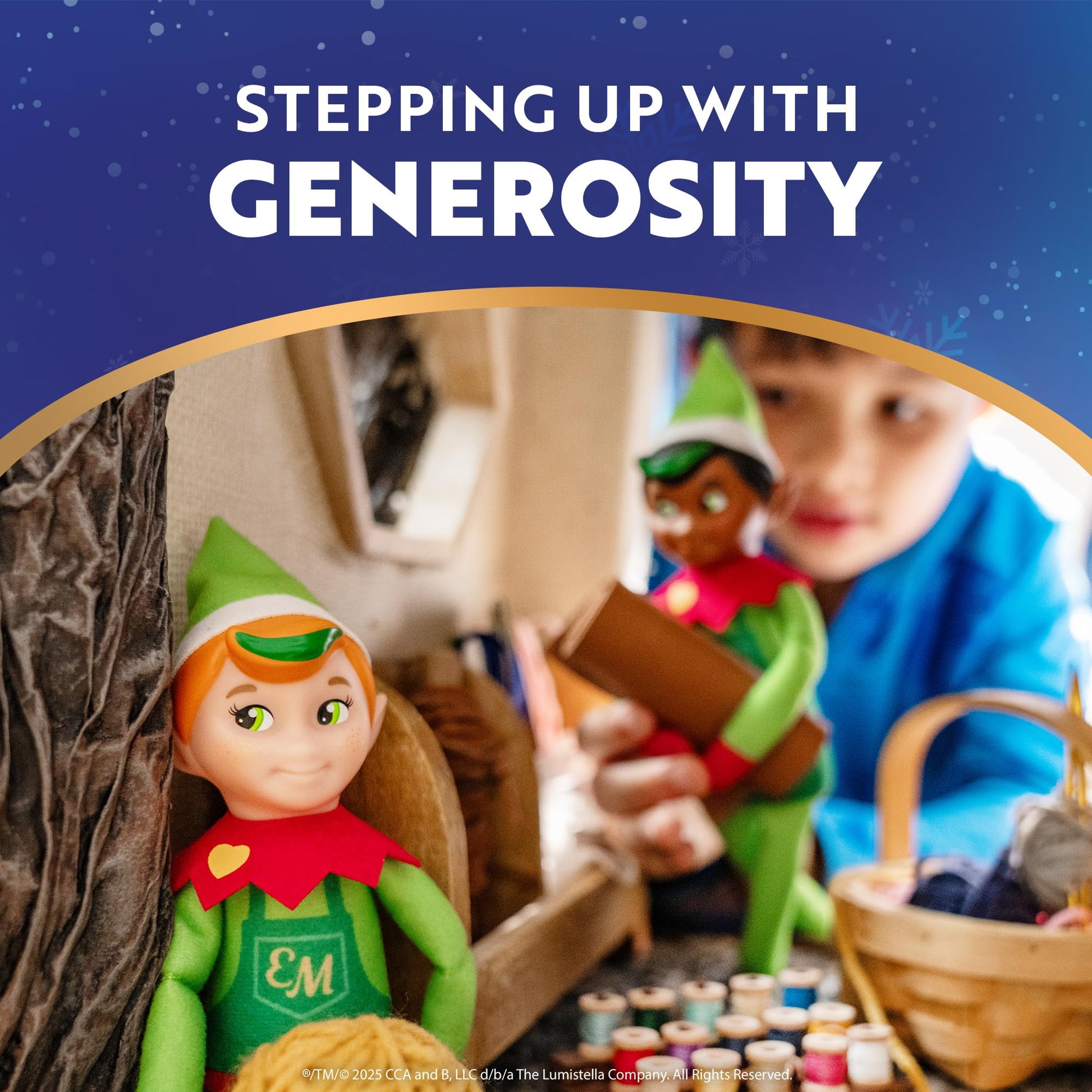 The Elf on the Shelf Elf Mates Cobbler with Red Hair - Enchanted Forest Edition Doll with Scarf and Earmuffs - Champion of Kindness - for Ages 3+.