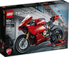 LEGO Technic Ducati Panigale V4 R Motorcycle 42107 Building Set - Collectible Superbike Display Model Kit with Gearbox and Working Suspension, Fun