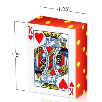 Gamie Pack of 20 Mini Playing Cards - Poker Mini Card Deck - Miniature 1.5 Inch Card Set - Small Casino Game Cards for Kids, and Adults - Great