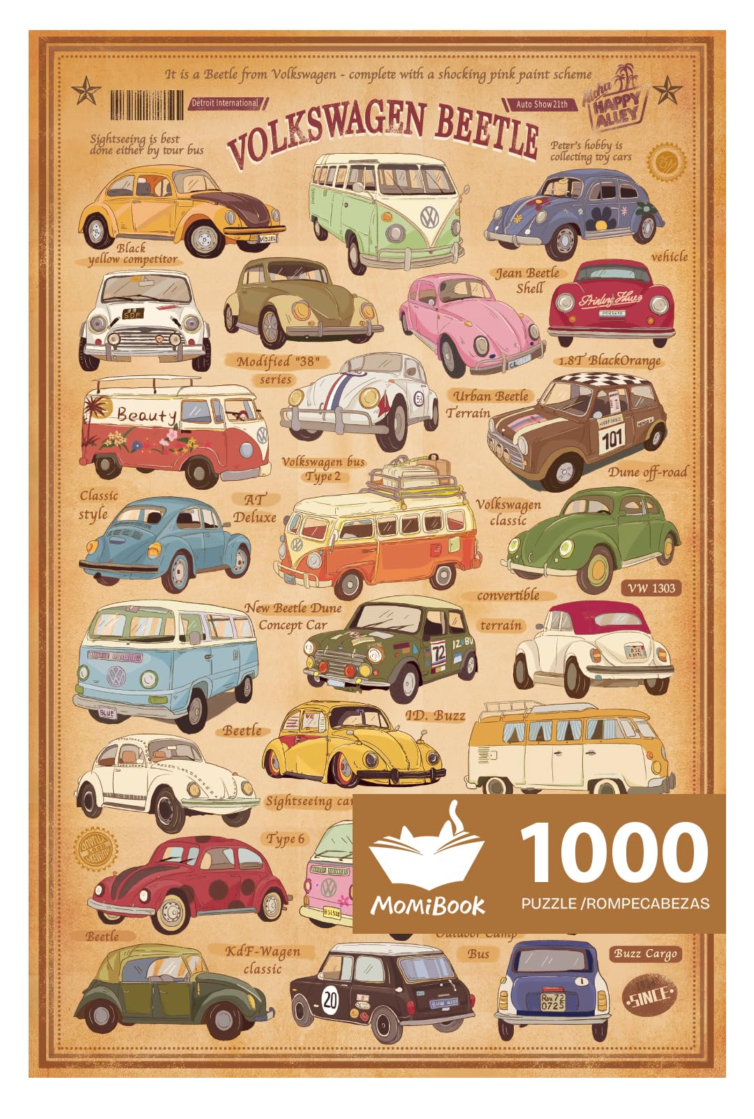 MOMIBOOK 1000 Piece Puzzle for Adults Jigsaw Puzzles, Painting Image, Hard