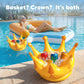 Funscape 2PCS Crown Pool Toy, Kids Inflatable Ring & Ball Toss Water Games