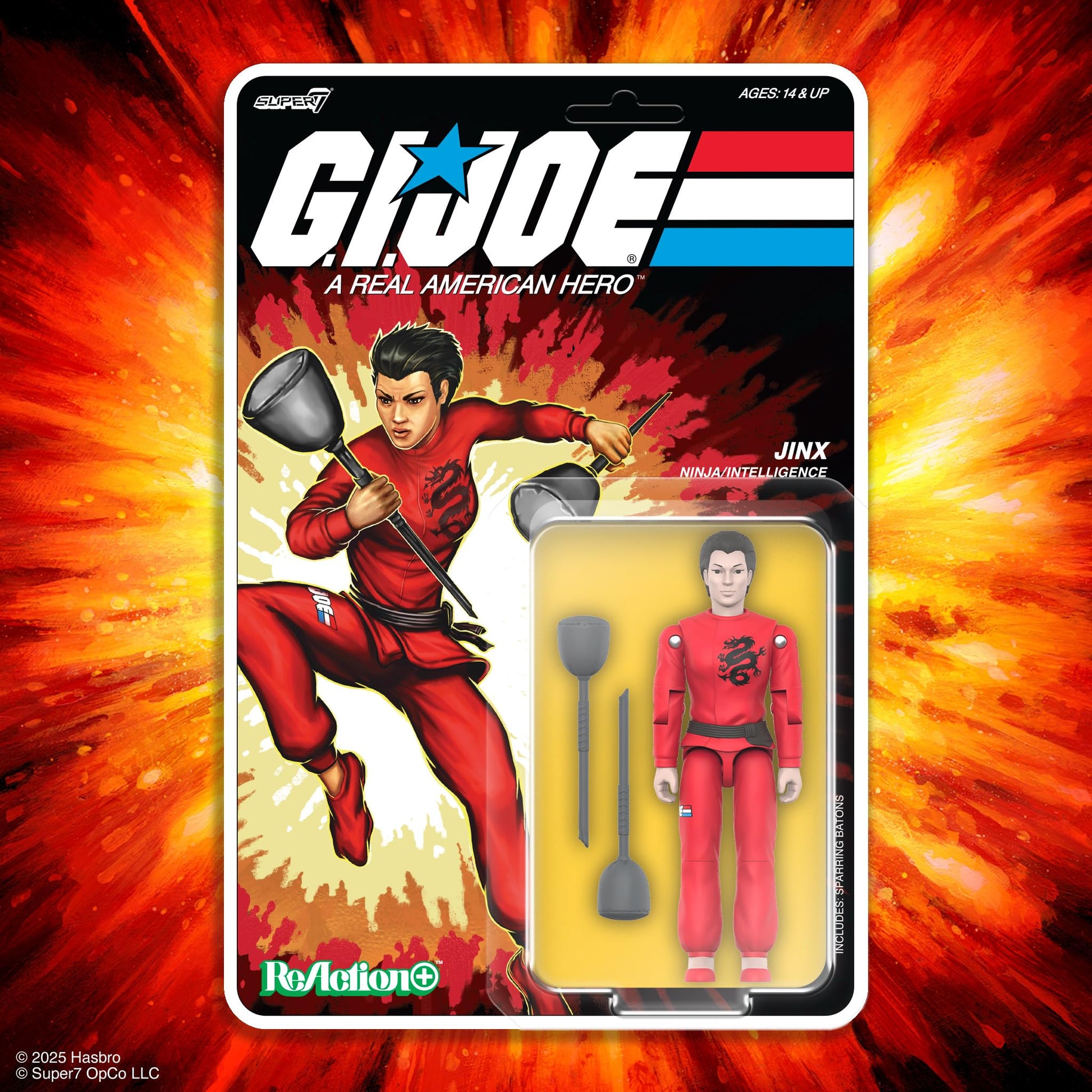 Super7 Reaction+ G.I. Joe Jinx (Movie Collection) - 3.75" G.I. Joe Action Figure with Accessories - Classic Cartoon Collectibles and Retro Toys