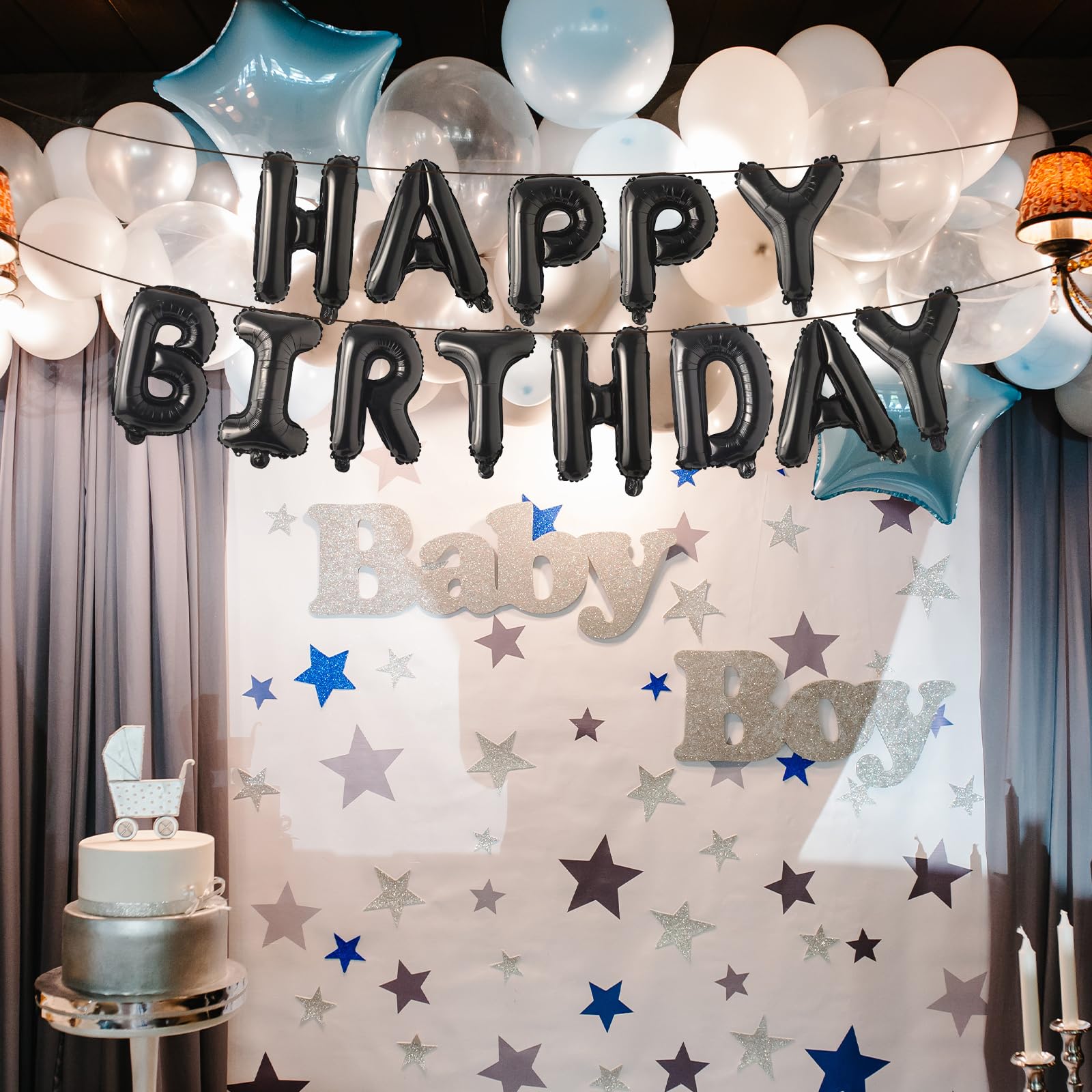 52 Pcs 2 Sets of 16 Inch “A-Z” Letter Balloons Set - Complete Alphabet Mylar Foil Balloons (Each Letter Includes 2 Balloons) for Birthday