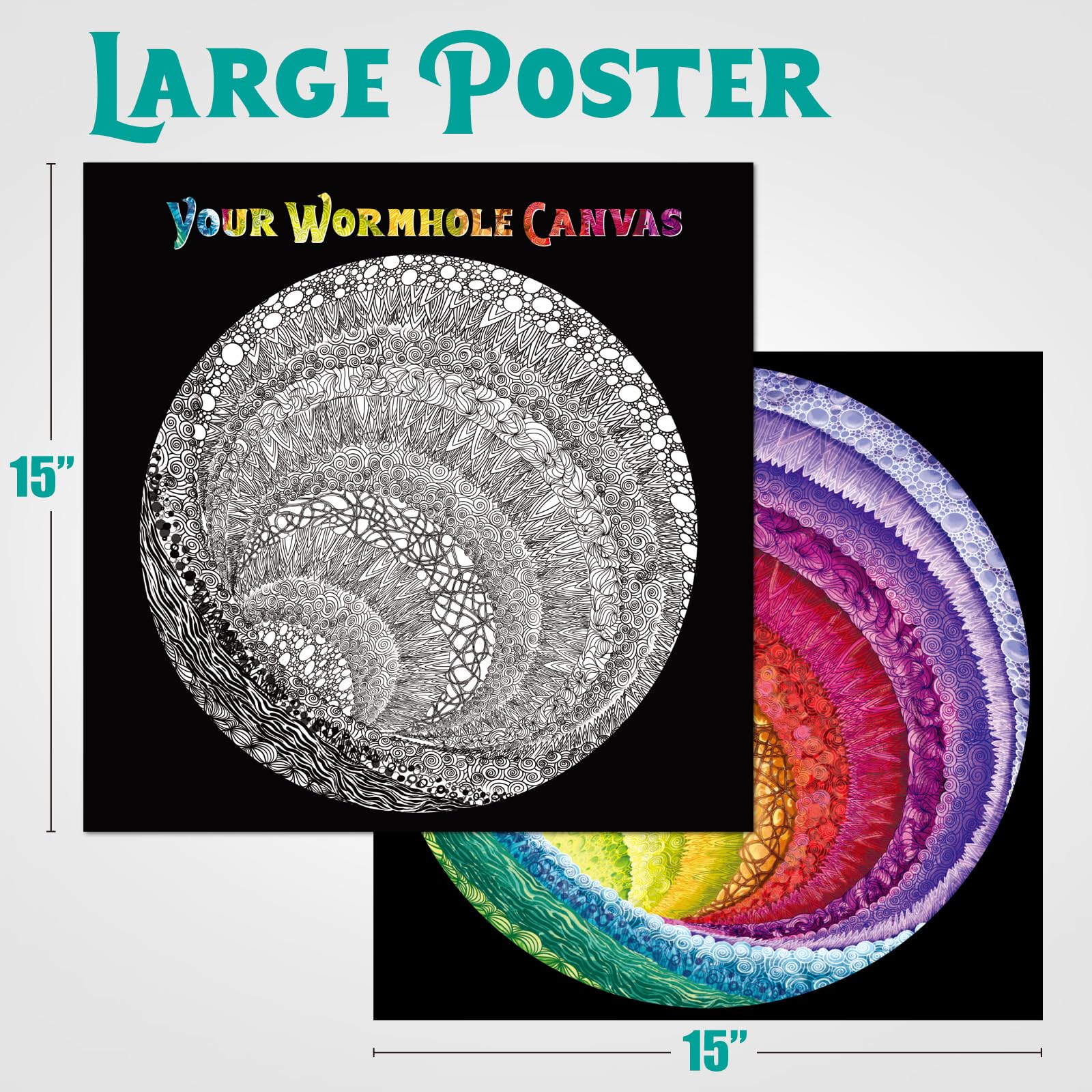 Antelope - 1000 Piece Rainbow Puzzle for Adults, Hue Wormhole Jigsaw Puzzles 1000 Pieces,1000 Piece Round Puzzles, Wormhole Puzzles, High Resolution