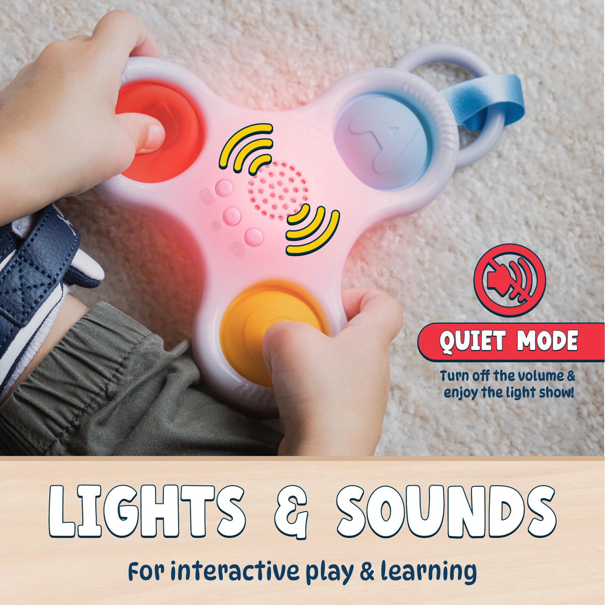 Chuckle & Roar - Pop It! and Learn Mini - Educational and Electronic Popping Toy - Learn Numbers & Letters in Spanish or English - Great for Ages 6