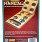 Pressman Mancala Board Game | Fun Classic Table for Adults & Kids | Includes 48 Glass Mancala Stones and Wood Hinged Playing Board | 2 Players, Ages